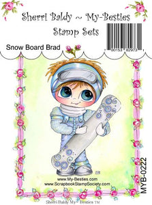 Sherri Baldy My Besties "Snow Board Brad" Clear Stamp