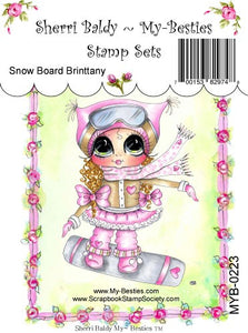 Sherri Baldy My Besties "Snow Board Brittany" Clear Stamp