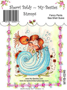 Sherri Baldy My Besties Fancy Pants "Sea Shell Susie" Clear Stamp