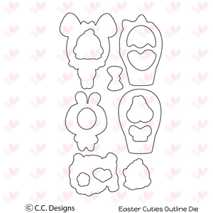 CC Designs "Easter Cuties" Outline Die
