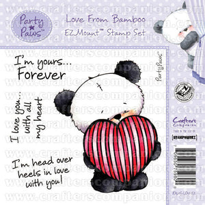 Crafter's Companion Party Paws "Love From Bamboo" EZ Mount Rubber Stamp Set