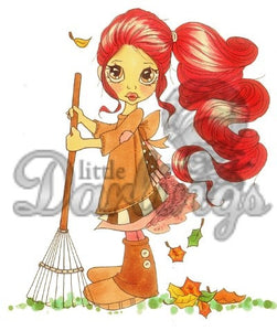 LDRS Creative Saturated Canary "Autumn" Unmounted Rubber Stamp