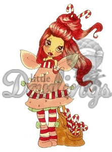 LDRS Creative Saturated Canary "Candy Canes" Unmounted Rubber Stamp