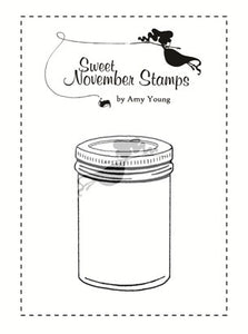 CC Designs Sweet November *RETIRED* "Mason Jar" Rubber Stamp