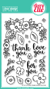 Avery Elle "Floral Frame" Clear Stamp