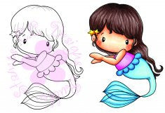 CC Designs Swiss Pixie "Mermaid Lucy" Rubber Stamp