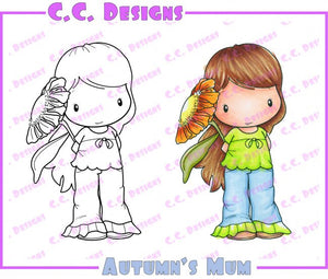 CC Designs Swiss Pixie "Autumn's Mum" Rubber Stamp