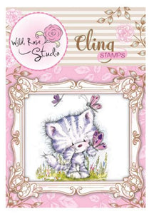 Wild Rose Studio "Elsie and Butterflies" Cling Stamp