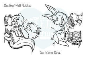 The Greeting Farm *RETIRED* "Get Well" Rubber Stamp