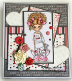 LDRS Creative Saturated Canary "Daddy's Girl" Unmounted Rubber Stamp