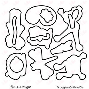 CC Designs "Froggies" Metal Outline Dies