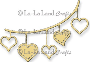 La La Land Crafts "Open Hearts Banner" Die