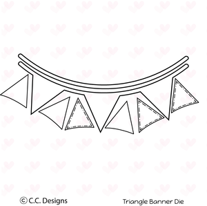 CC Designs "Triangle Banner" Metal Outline Dies