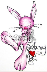 LDRS Creative Saturated Canary "Some Bunny Loves You" Cling Rubber Stamp