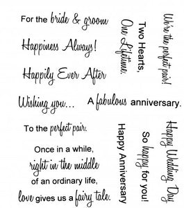 CC Designs Amy R "Wedding Sentiments" Rubber Stamp