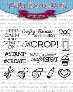 Kraftin Kimmie RETIRED "Oh Crop" Clear Stamp