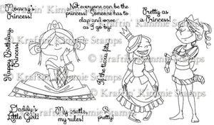 Kraftin Kimmie RETIRED "Pretty As A Princess" Unmounted Rubber Stamp