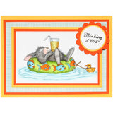 Stampendous/Happy Hoppers "Inner Tube Nap" Cling Stamp