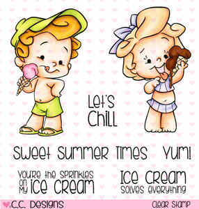 CC Designs Roberto's Rascals "Ice Scream" Clear Stamp