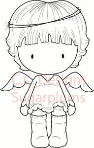 CC Designs Sugarplums *RETIRED* "Christmas Angel" Rubber Stamp