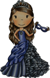 Paper Nest Dolls "Masquerade Ellie" Rubber Stamp