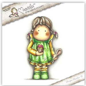 Magnolia Stamps So Heavenly "Tilda With Cowberry Muffin" Rubber Stamp