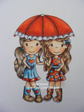 Paper Nest Dolls "Friendship Umbrella" Rubber Stamp