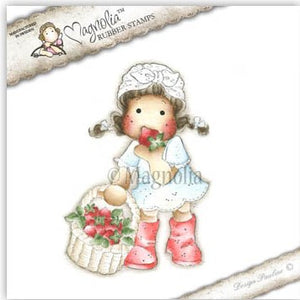 Magnolia Stamps Sweet Rainbow "Strawberry Yummy Tilda" Rubber Stamp