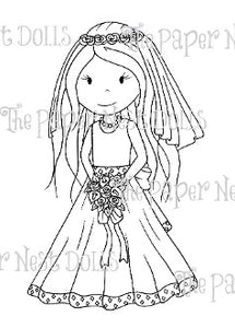 The Paper Nest Dolls "Bride Ellie" Rubber Stamp