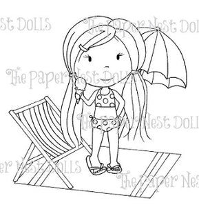 The Paper Nest Dolls "Bikini Elle" Rubber Stamp