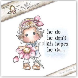 Magnolia Stamps Lovely Duo "Loves Me Loves Me Not Tilda Duo" Rubber Stamp
