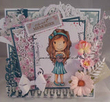 Paper Nest Dolls "Spring Bouquet Ellie" Rubber Stamp