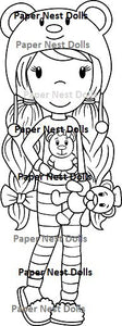 Paper Nest Dolls "Teddy Bear Emma" Rubber Stamp