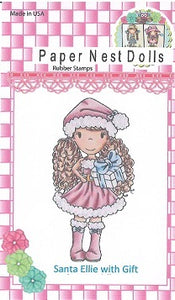 Paper Nest Dolls "Santa Ellie" Rubber Stamp