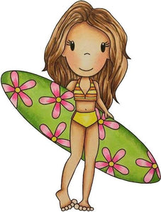 Paper Nest Dolls "Surfer Avery" Rubber Stamp