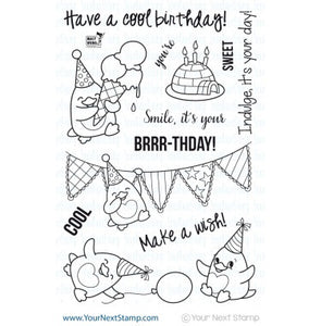 Your Next Stamp "Waddles-Happy Brrr-thday!" Clear Stamp