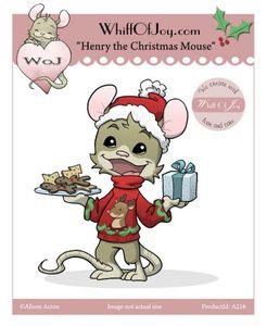 Whiff Of Joy "Henry the Christmas Mouse" Unmounted Rubber Stamp