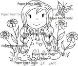 Paper Nest Dolls "Sitting Pretty" Rubber Stamp