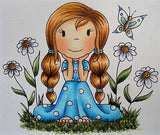 Paper Nest Dolls "Sitting Pretty" Rubber Stamp