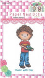 Paper Nest Dolls "Owen with Car" Rubber Stamp