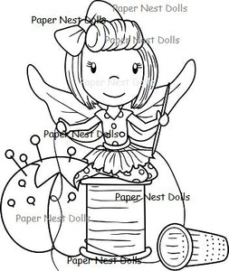 Paper Nest Dolls "Sewing Fairy Sophie" Rubber Stamp