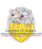 CC Designs Animal Crackers *RETIRED* "Mousey Love" Rubber Stamp