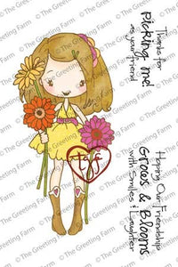 The Greeting Farm *RETIRED* "Anya Blooms" Rubber Stamp