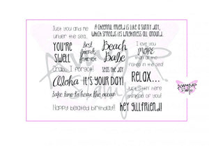 CC Designs Amy R *RETIRED* "Oh So Beachy!" Rubber Stamp