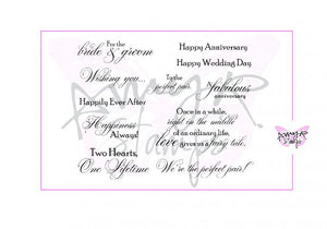 CC Designs Amy R "Wedding Sentiments II" Rubber Stamp