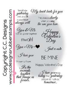 CC Designs Amy R *RETIRED* "Elegant Valentine" Rubber Stamp