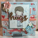 CC Designs Swiss Pixie "Hugs Lucy" Rubber Stamp