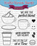 Kraftin Kimmie RETIRED "One Cup at a Time!" Clear Stamp Set