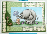 Whimsy Stamps/C. Armstrong "Ellie and Mouse" Rubber Stamp