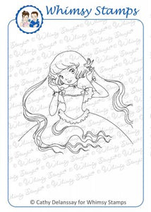 Whimsy Stamps/C. Dalanssay "Little Princess" Rubber Stamp